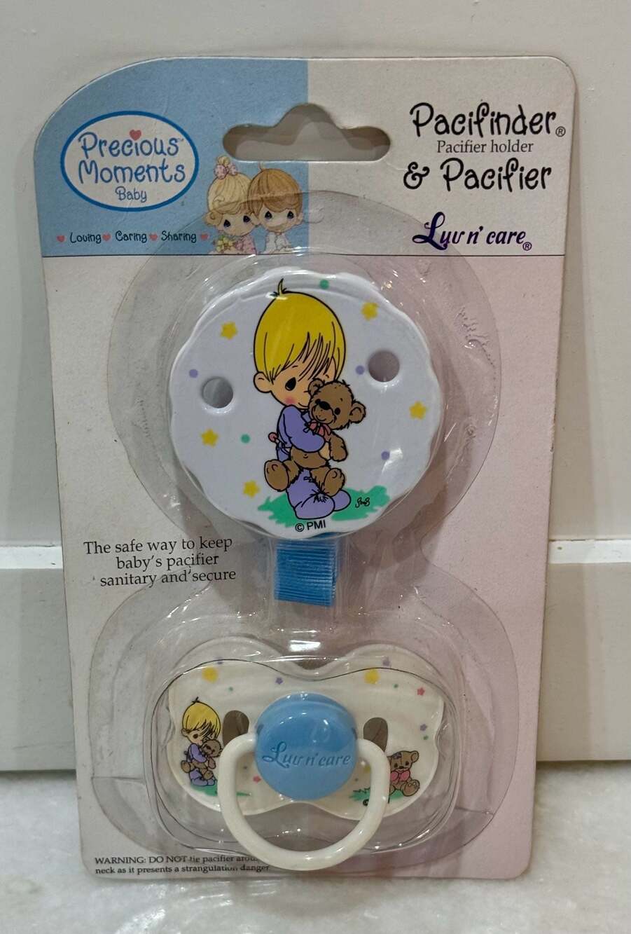 Precious Moments Pacifinder Pacifier Holder & Pacifier Set